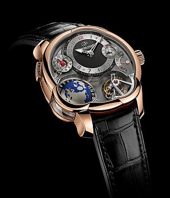 Replica Greubel Forsey Watch GMT Red Gold Men